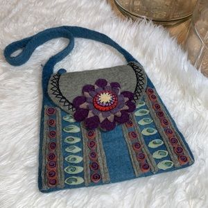 Rising Tide Wool Felt purse